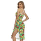 Summer Time Flower Back Cross Cami Dress