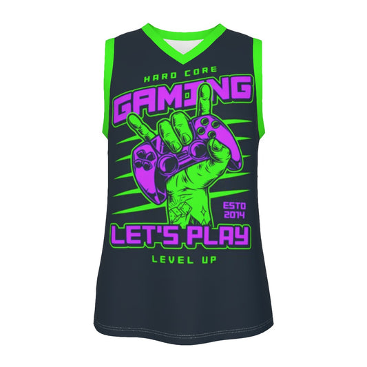 Hard Core Gaming Men's V Neck Basketball Top