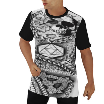 Men's Tattoo Style O-Neck T-Shirt