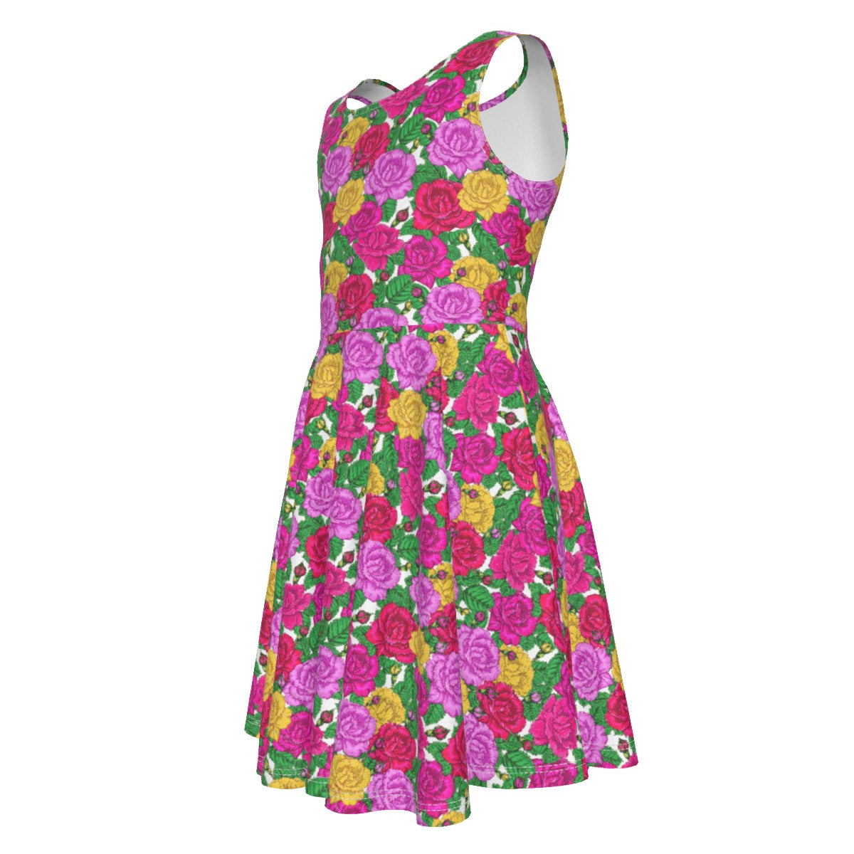 Cris'Sai's Pretty Little Flowers Kid's Sleeveless Vest Dress