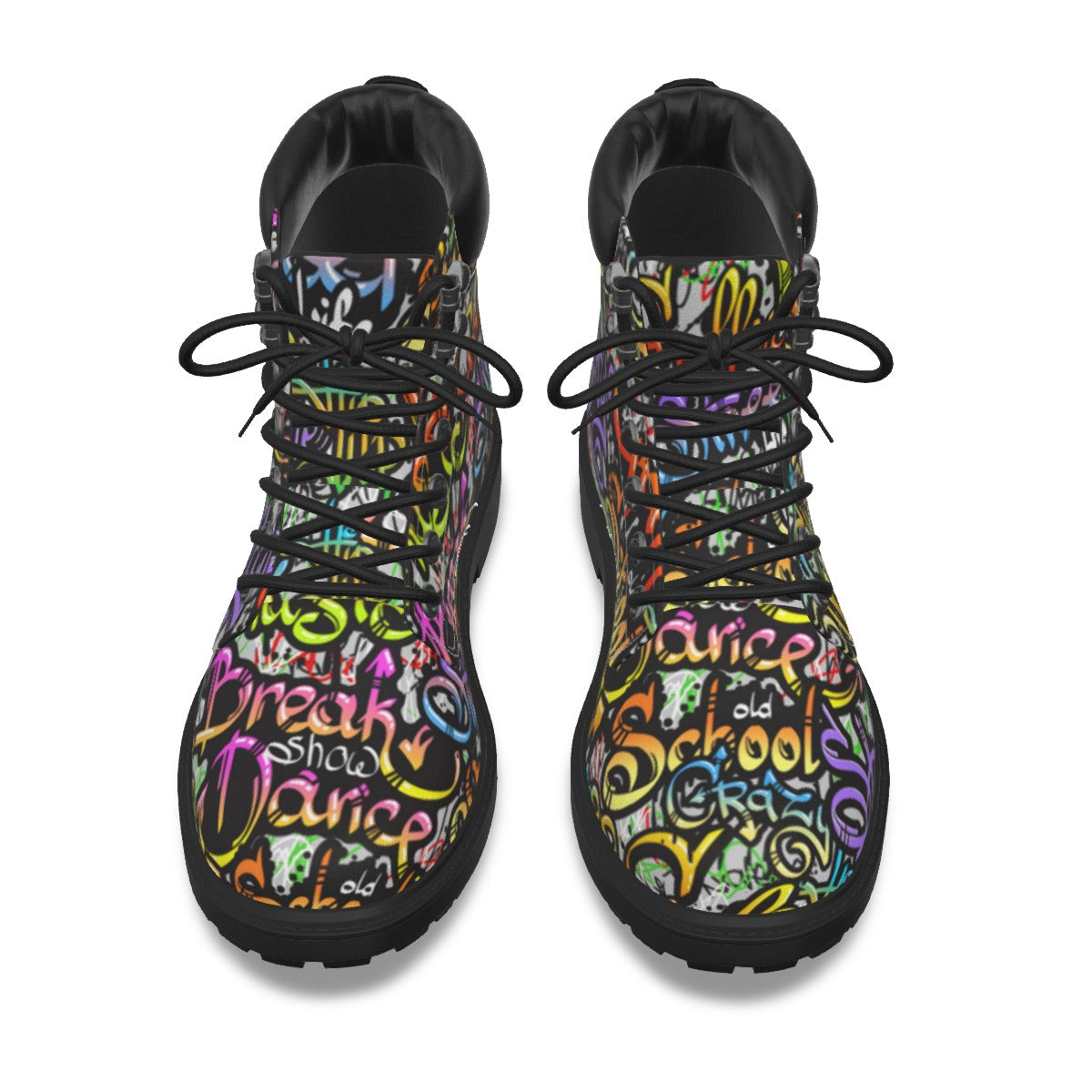 Graffiti Style Men's Short Boots