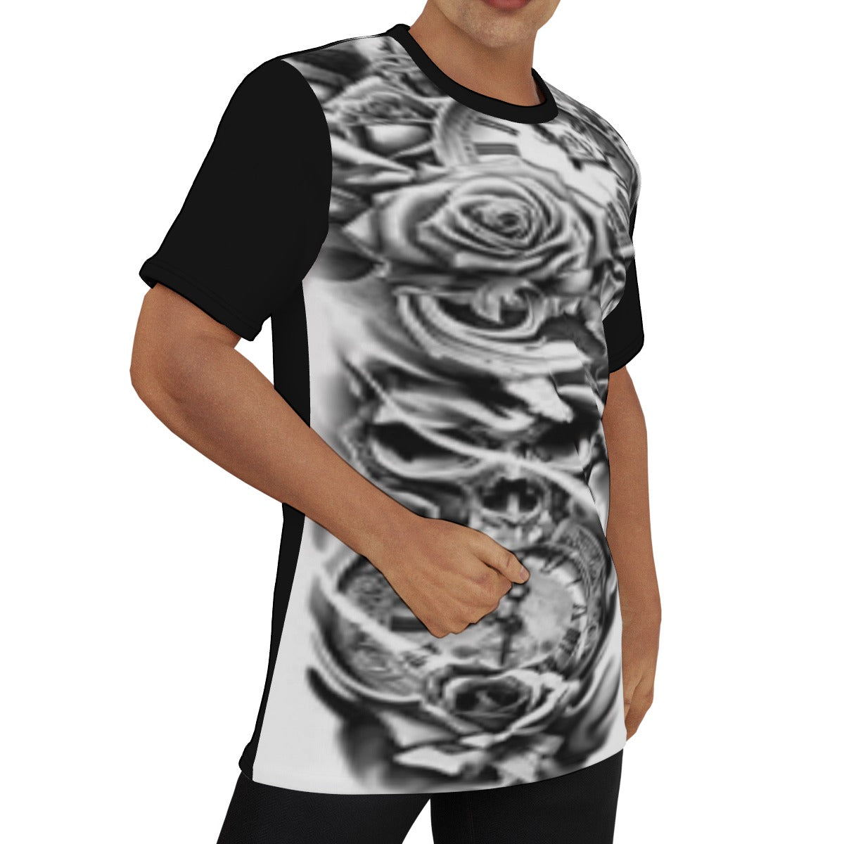 Men's Tattoo Style O-Neck T-Shirt