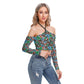 Colorful Geometric Women's Halter Lace-up Top