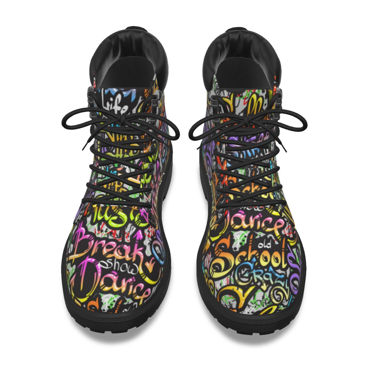 Graffiti Style Women's Short Boots