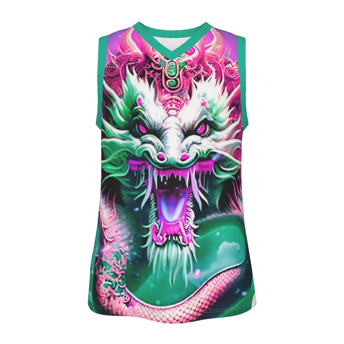 Men's Dragon V Neck Basketball Top