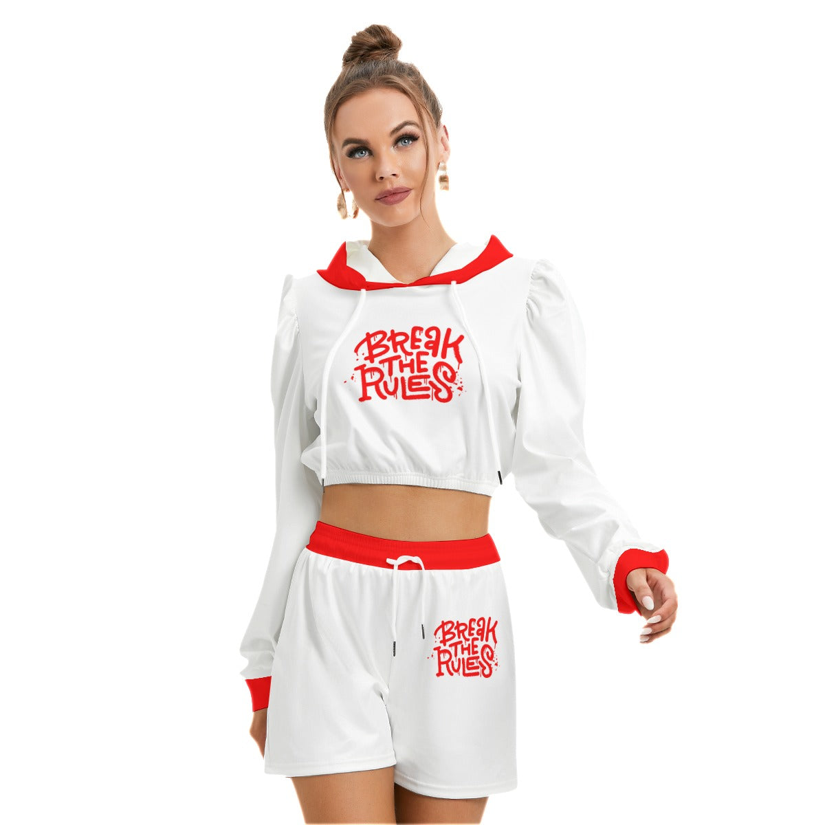 Break The Rules Women's Mirco Fleece Hoodie And Shorts Set