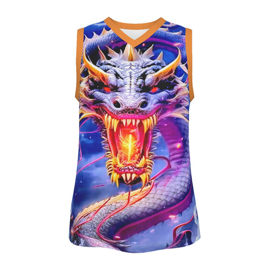 Men's Dragon V Neck Basketball Top