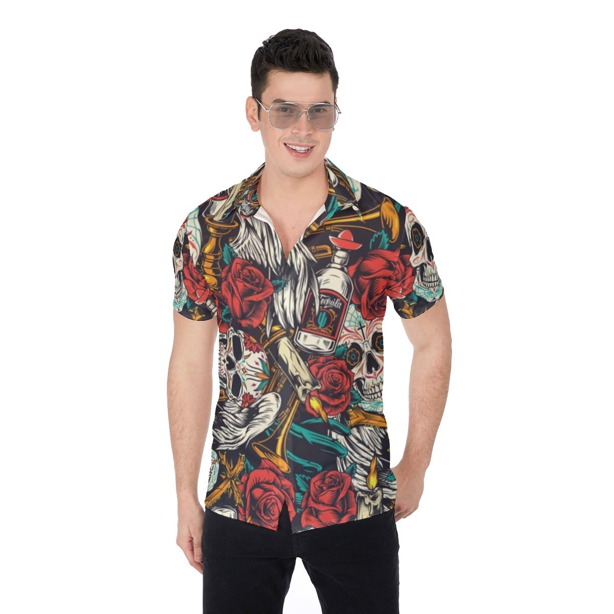 Inked Up Men's Button Up