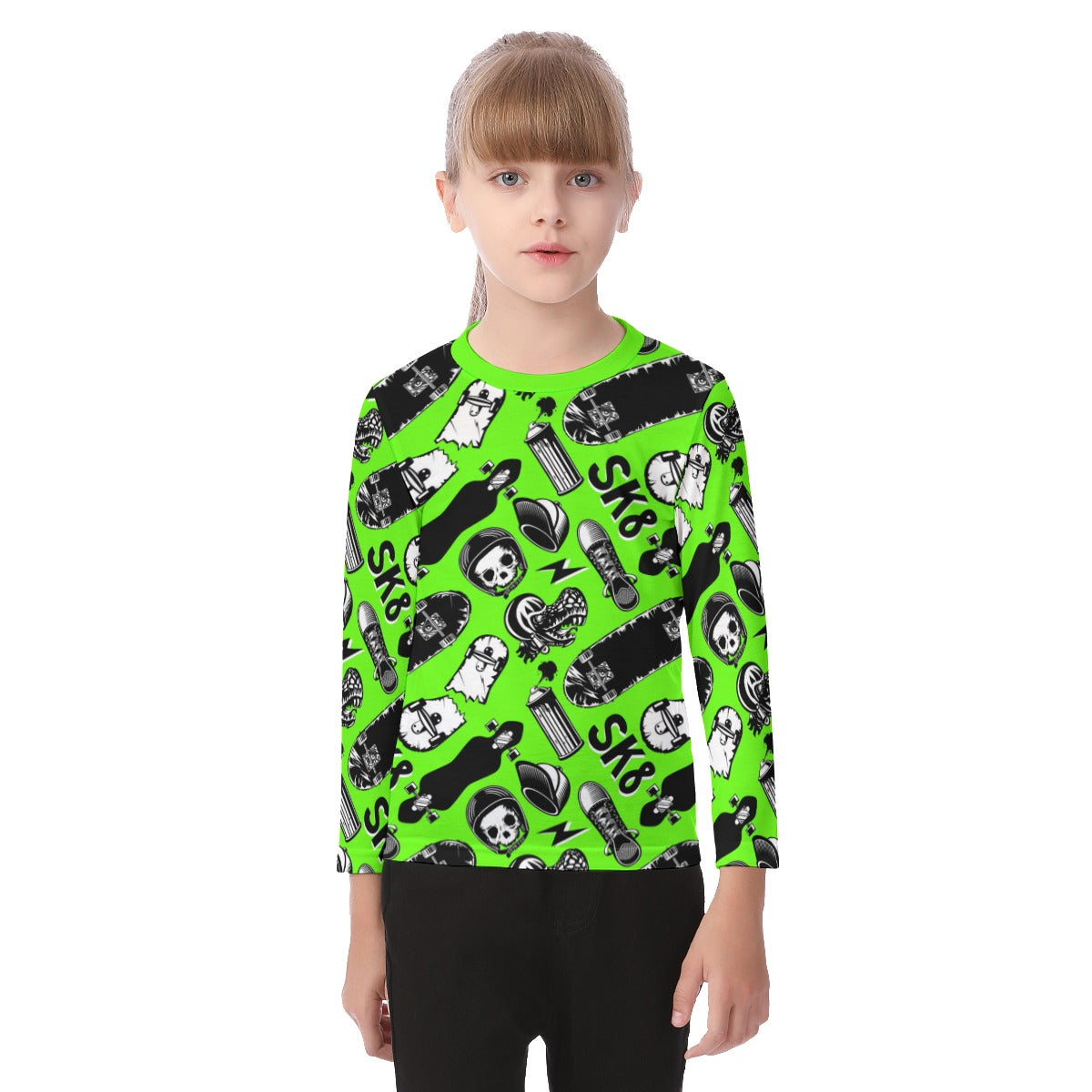 Kid's Skater Kid's O-neck Long Sleeve T-shirt