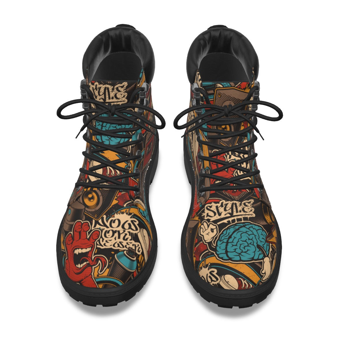 Graffiti Style Women's Short Boots