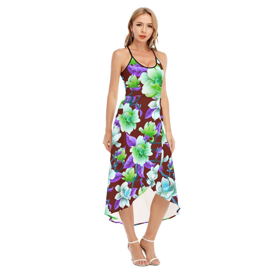 Women's Magnolia Flowers Cami Vest Top Dress