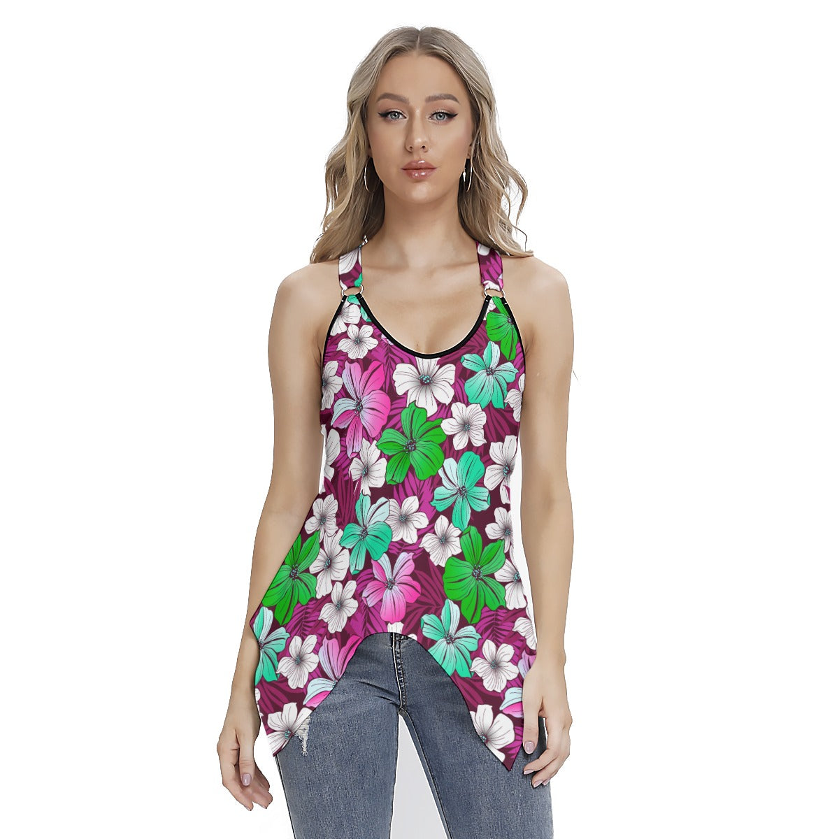 Bright Tropical Women's Skinny Sport Tank Top