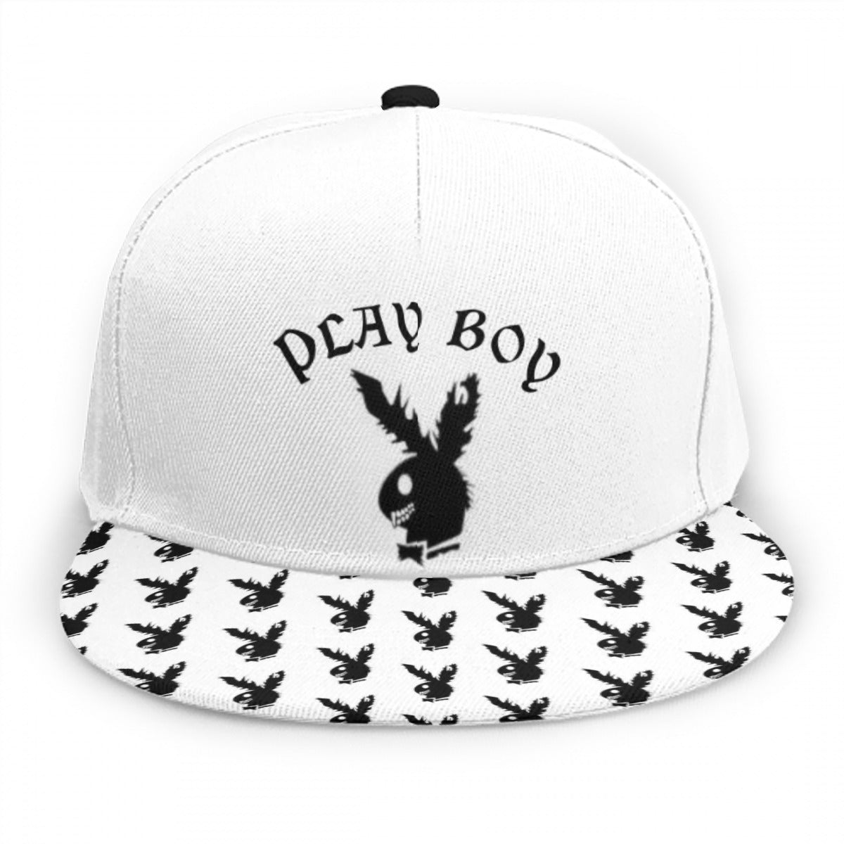 Play Boy White & Black Snap Back