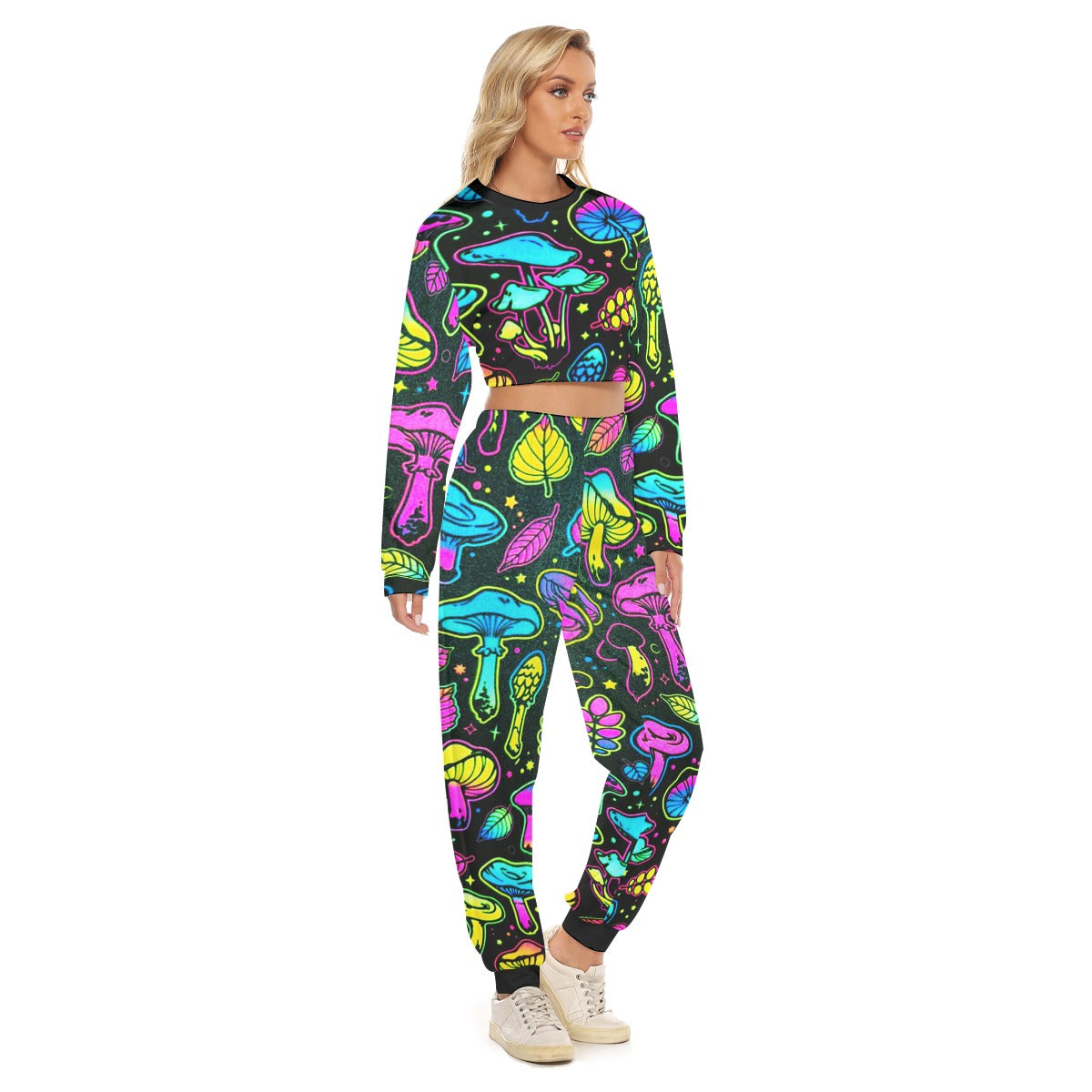 Shroomed Out Women's Crop Sweatshirt Suit