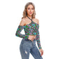 Colorful Geometric Women's Halter Lace-up Top