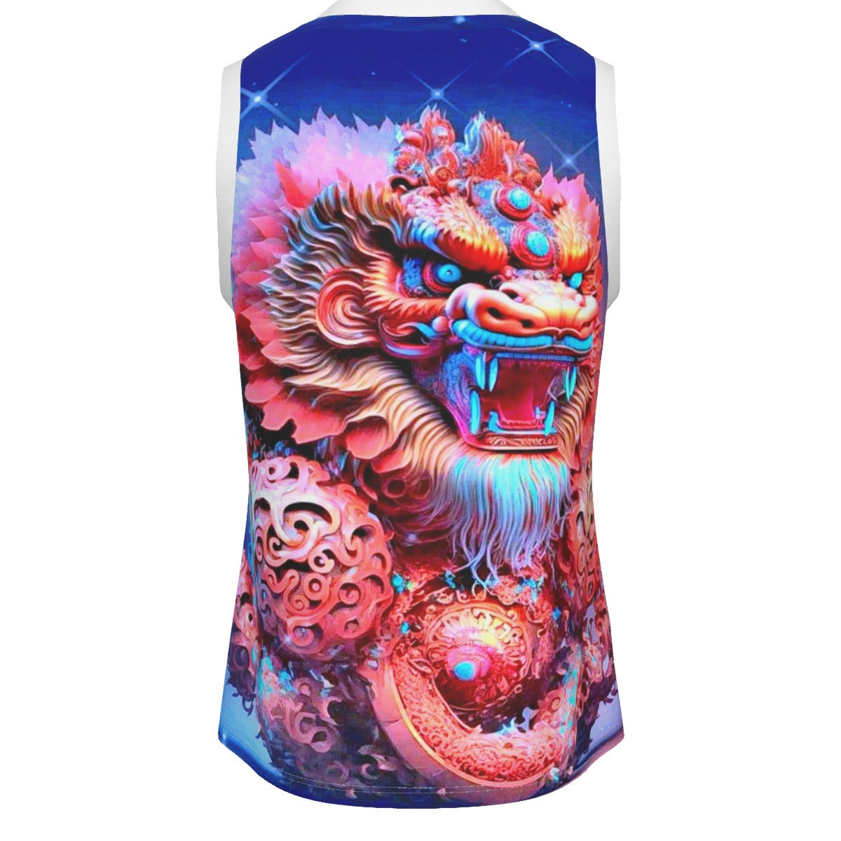 Japanese Style Dragon Men's V Neck Basketball Top