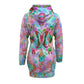 Women's Colorful Butterflies Pullover Hoodie With Raglan Sleeve