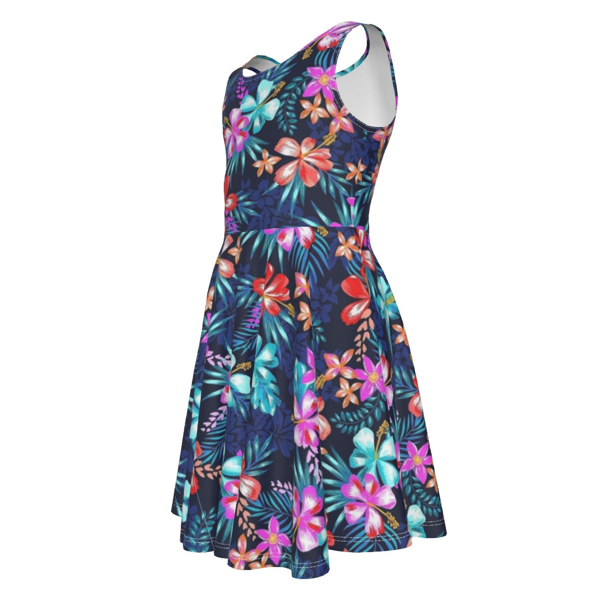 Cris'Sai's Pretty Little Flowers Kid's Sleeveless Vest Dress