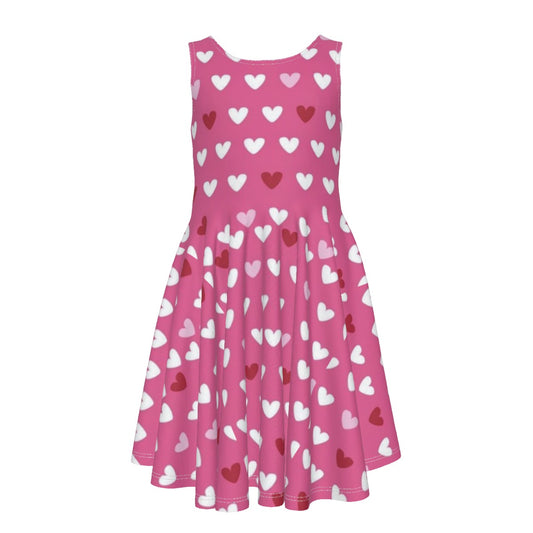 Her Heart Kid's Sleeveless Vest Dress