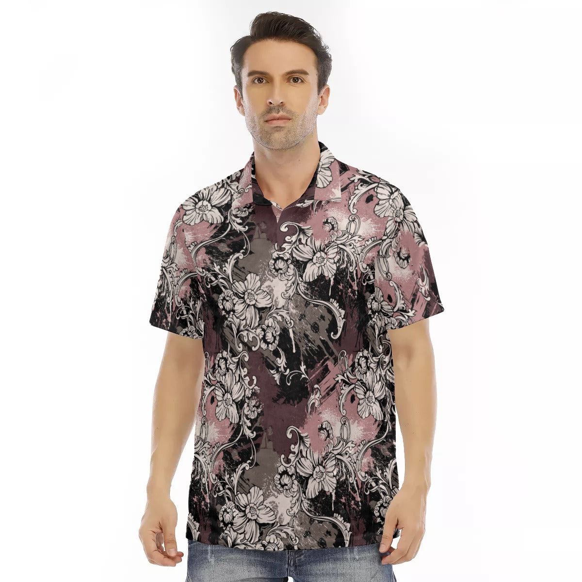 Cris'sai's Pretty Little Flowers Men's Polo Shirt