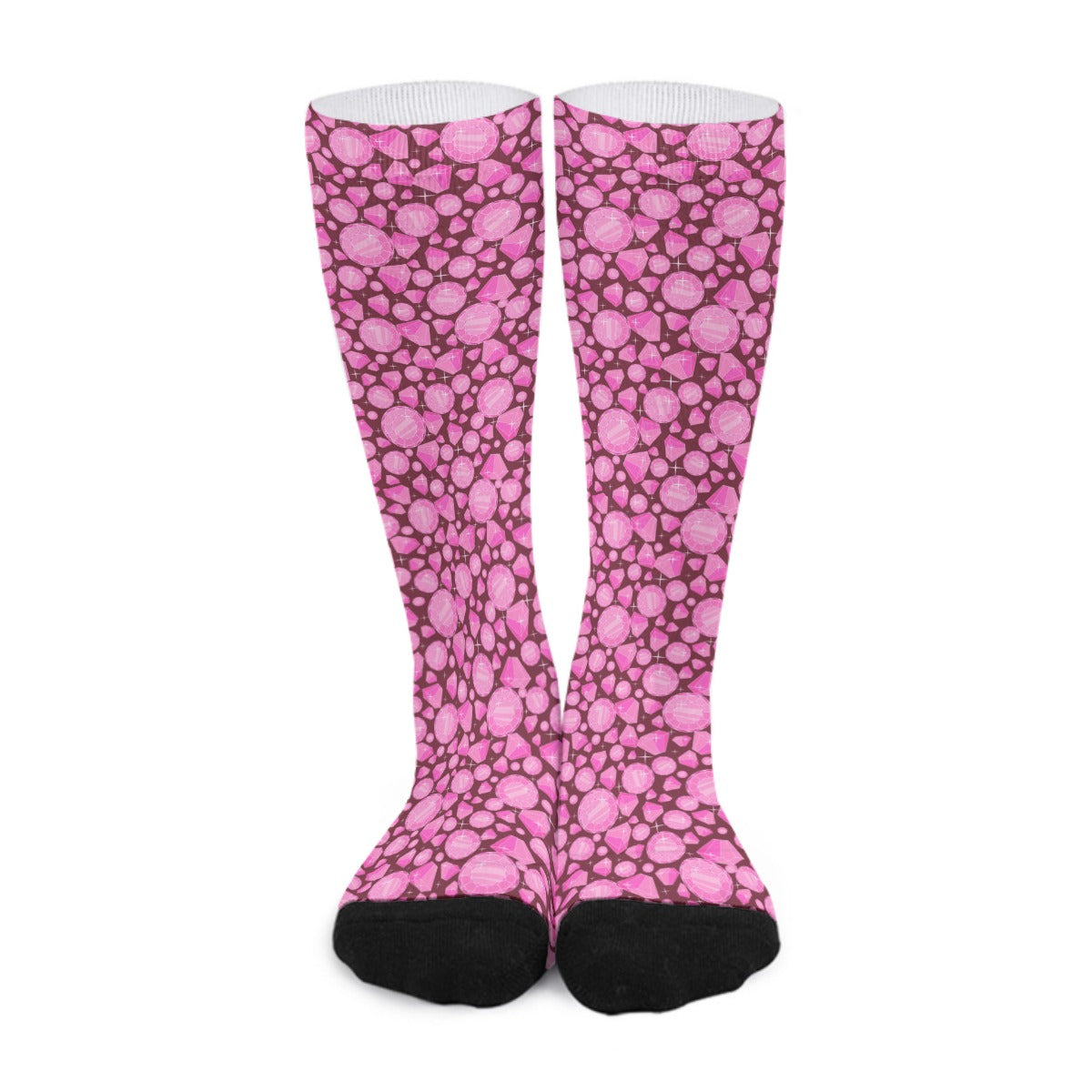 Pink Diamonds Long Socks