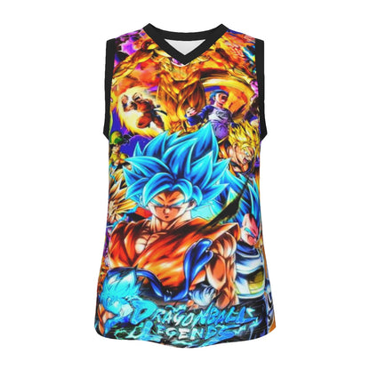 Dragon Ball Z Men's V Neck Basketball Top