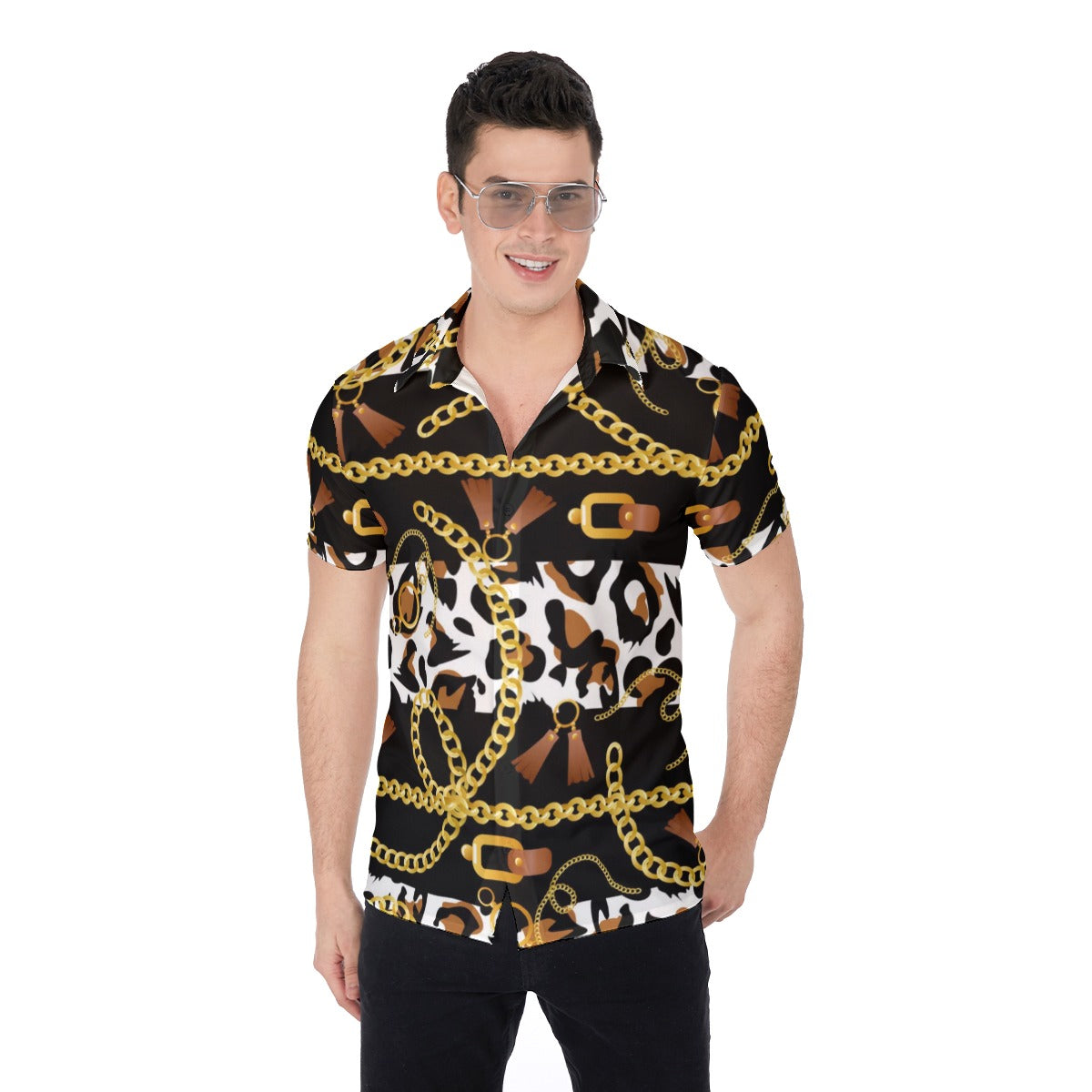 Bellafonte Animal Print Men's Button Up