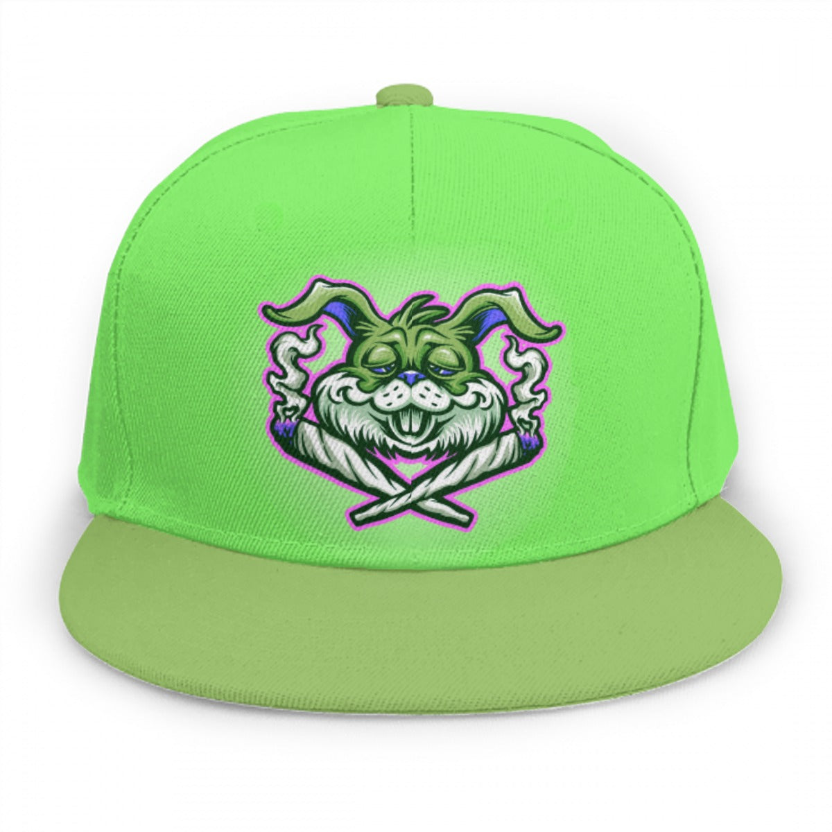 Green & Dark Green Stoners Only Rabbit Snap Back