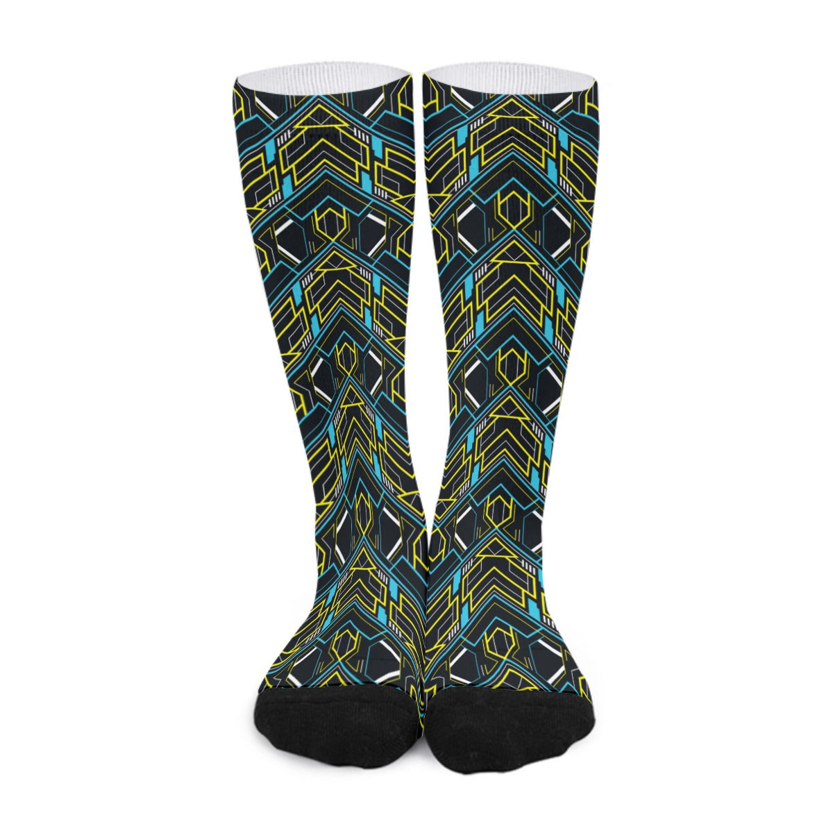 Abstract Geometric Long Socks