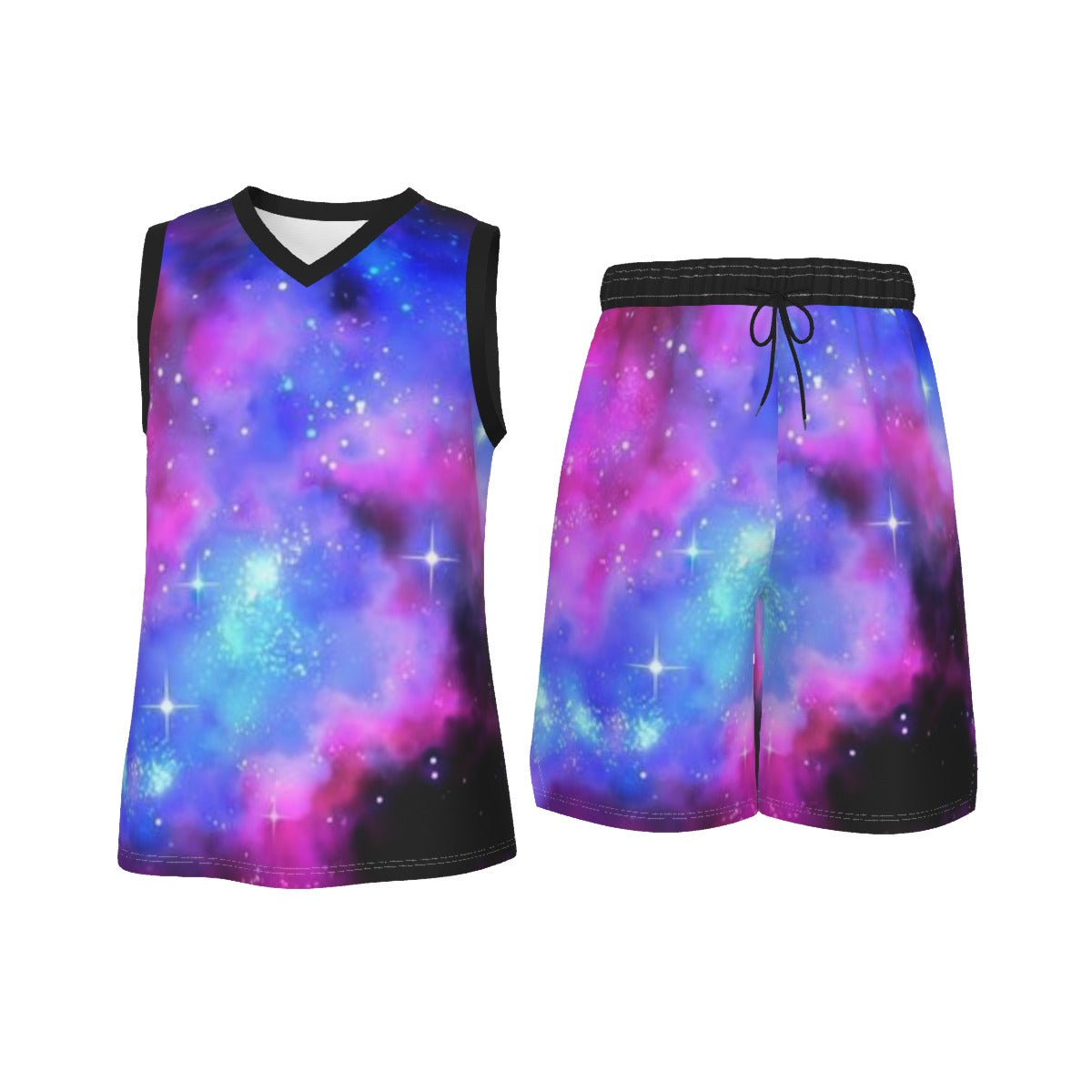 Only In Space  Men's V Neck Basketball Suit