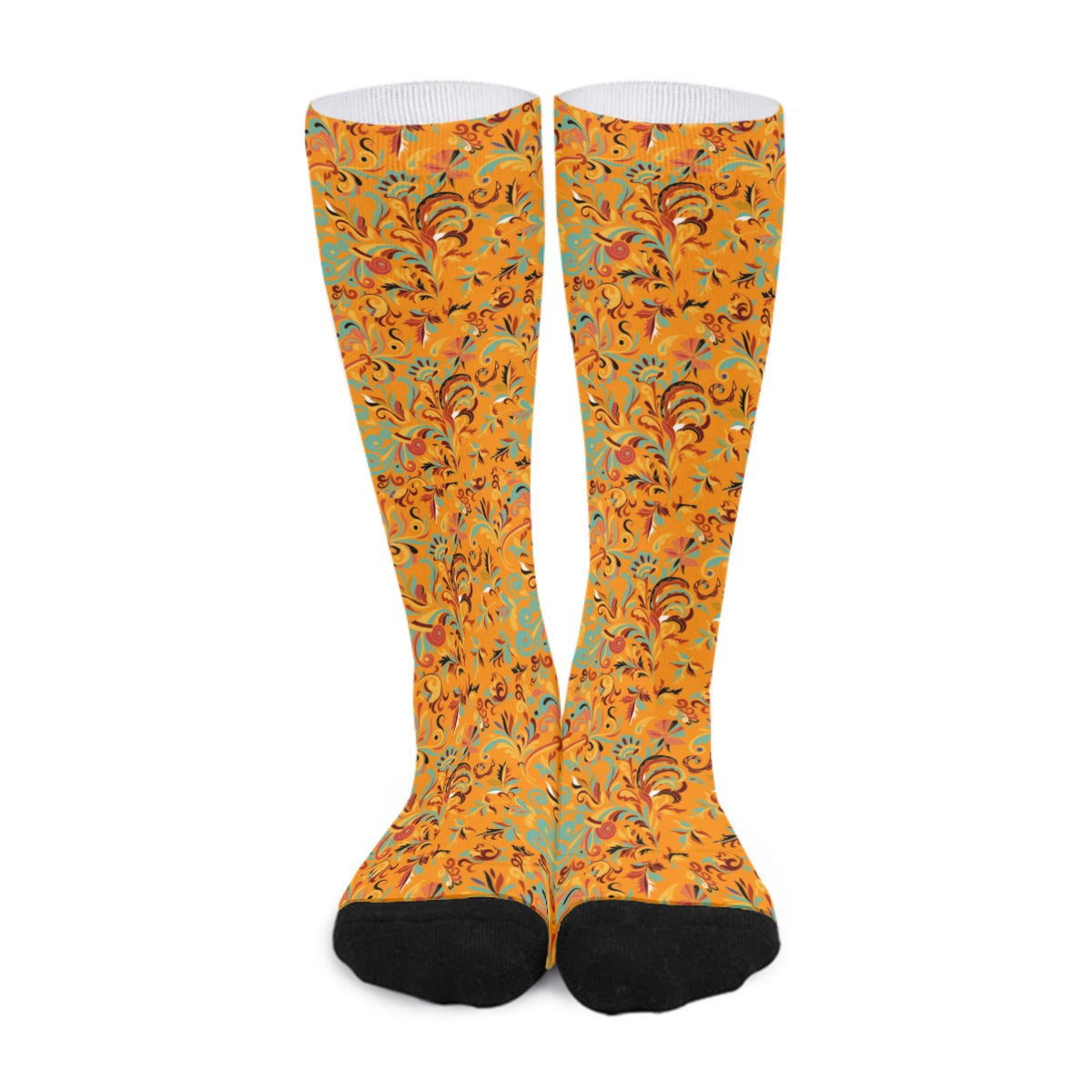 Royal Flowers Long Socks