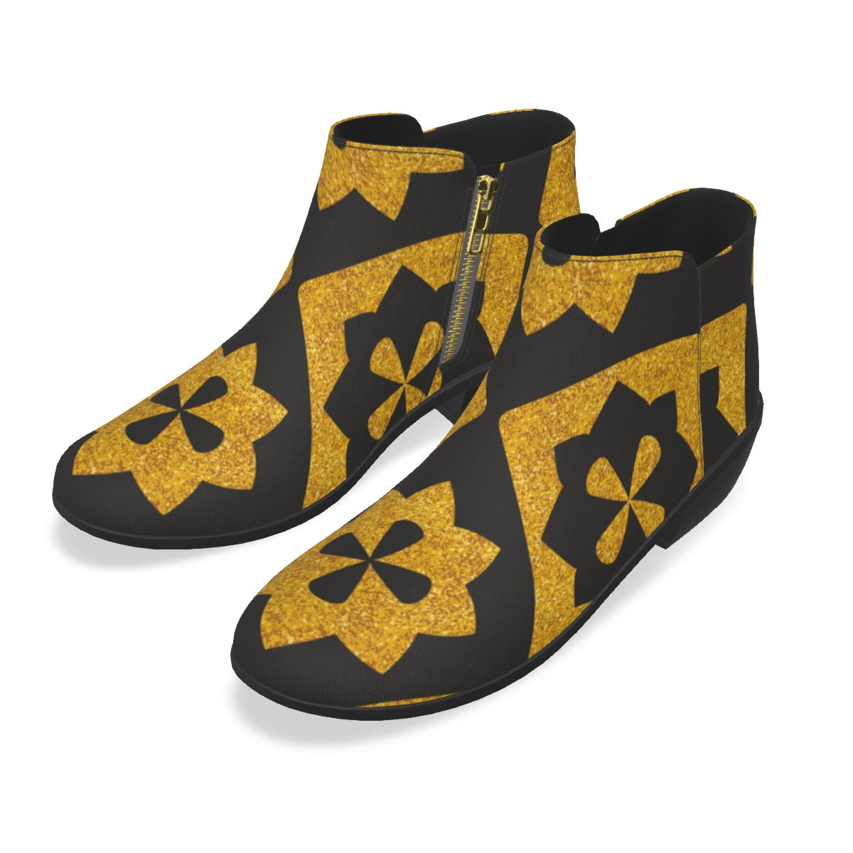 Black & Gold Royalty Made Men's Fashion Boots