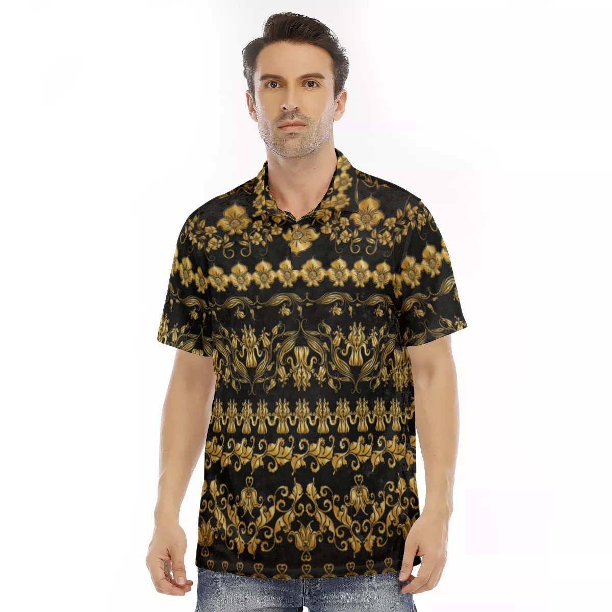 Royal Flowers Men's Polo Shirt