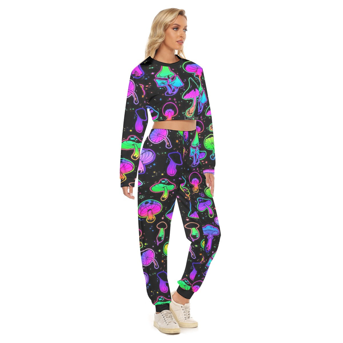 Shroomed Out Women's Crop Sweatshirt Suit