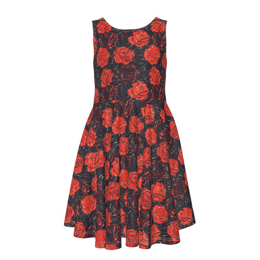 Cris'Sai's Pretty Little Flowers Kid's Sleeveless Vest Dress