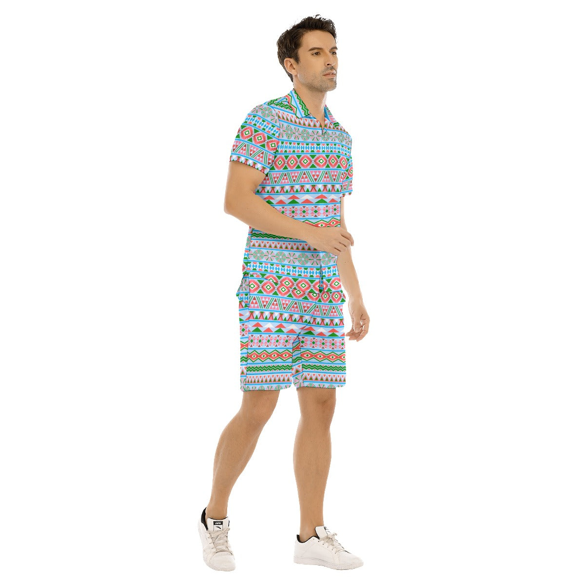 Men's Ethnic Tribal Short Sleeve Shirt Sets