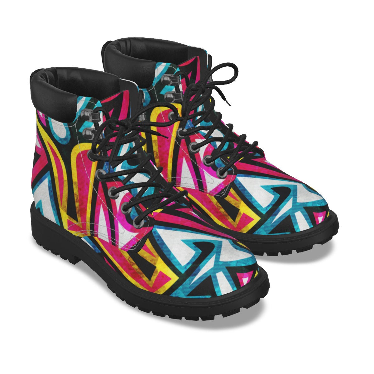 Graffiti Style Women's Short Boots