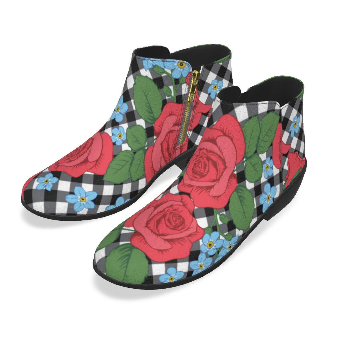 Red Roses Men's Fashion Boots