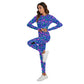 Women's Abstract Graffiti Sport Set With Backless Top And Leggings