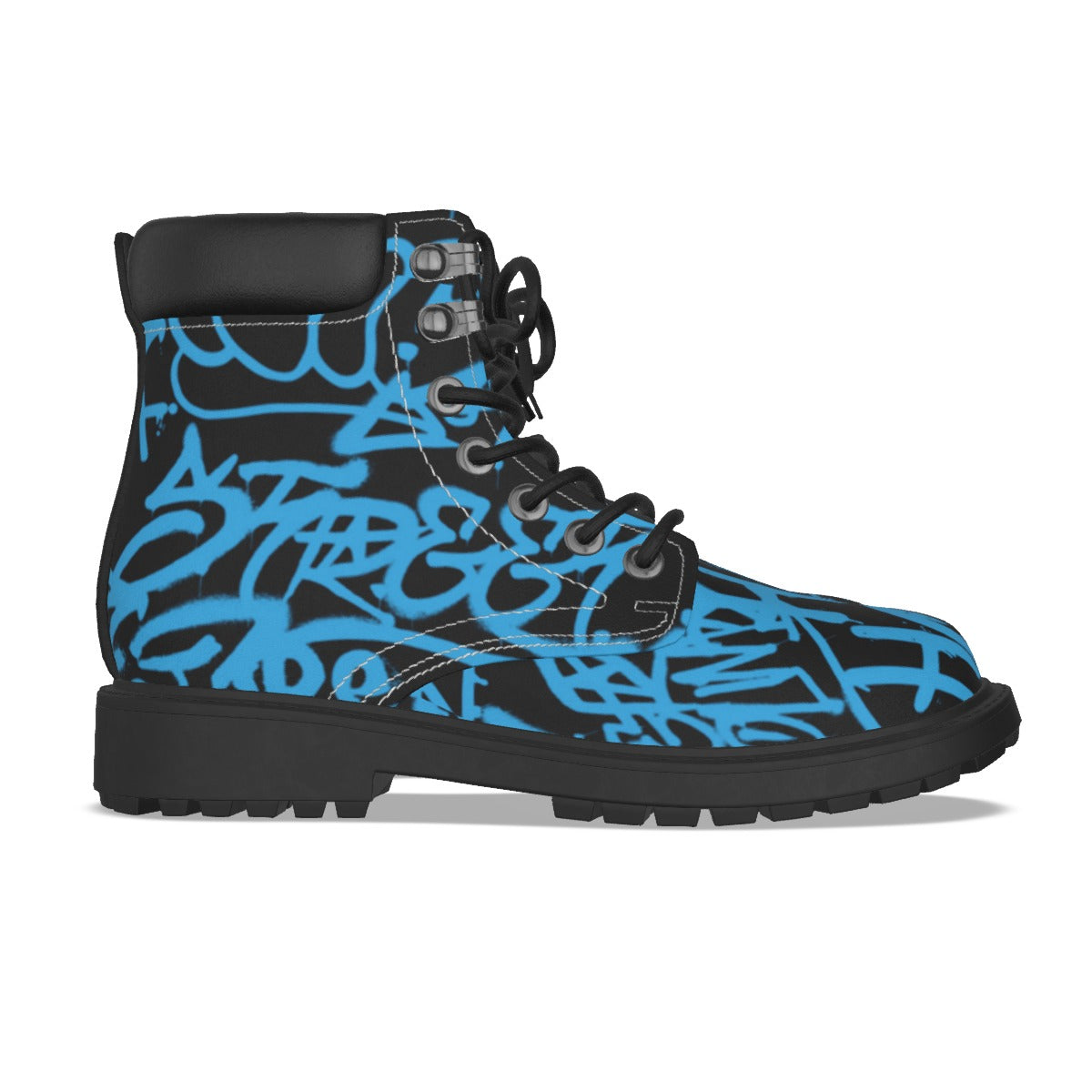 Graffiti Style Men's Short Boots