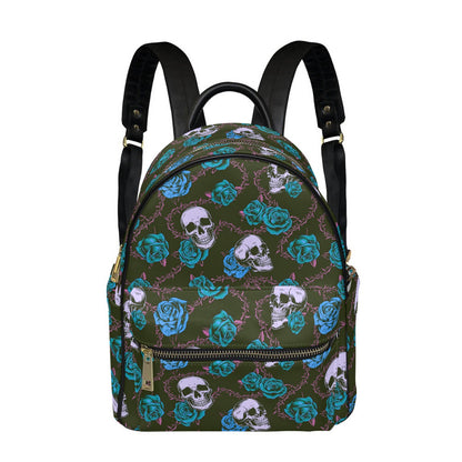 Skulls & Roses Tattoo Style Small Size Backpack