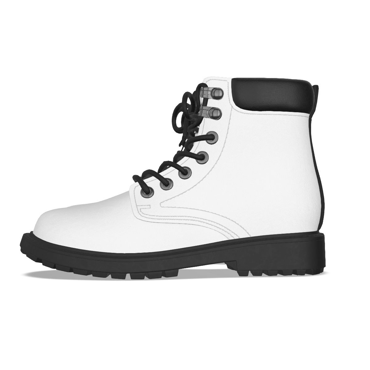 Krown Me King White and Black Men's Short Boots