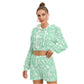 Tropical Flowers Women's Micro Fleece Hoodie And Shorts Set