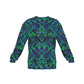 Colorful Abstract Geometric Men's Drop Shoulder Round Neck Long-Sleeved Sweatshirt