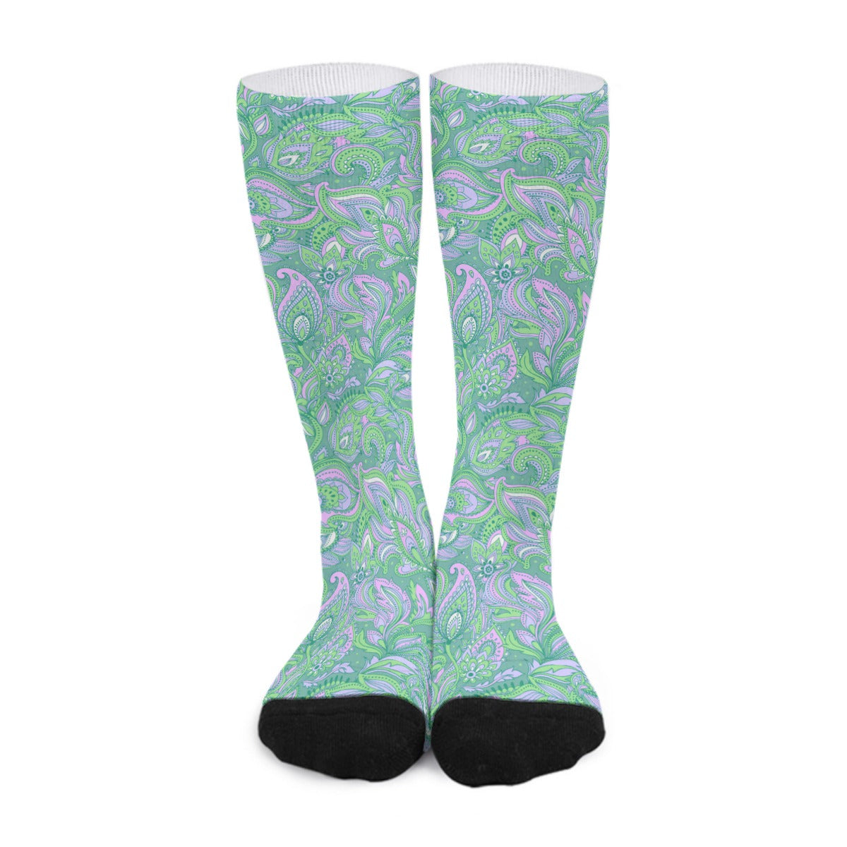 Colorful Paisley Long Socks