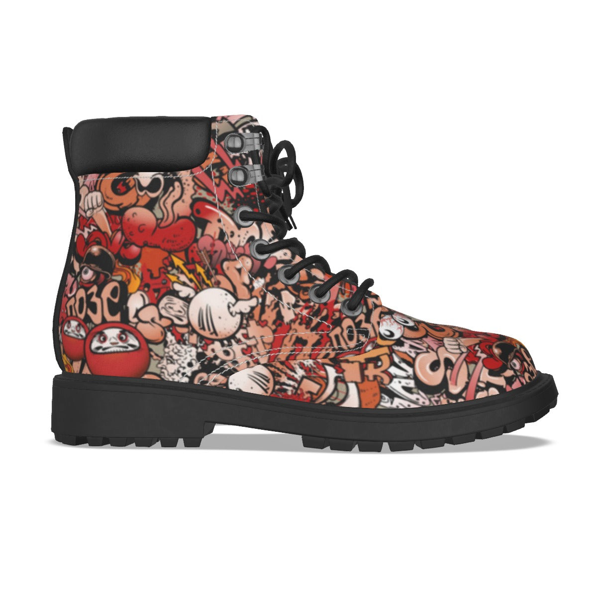 Graffiti Style Men's Short Boots