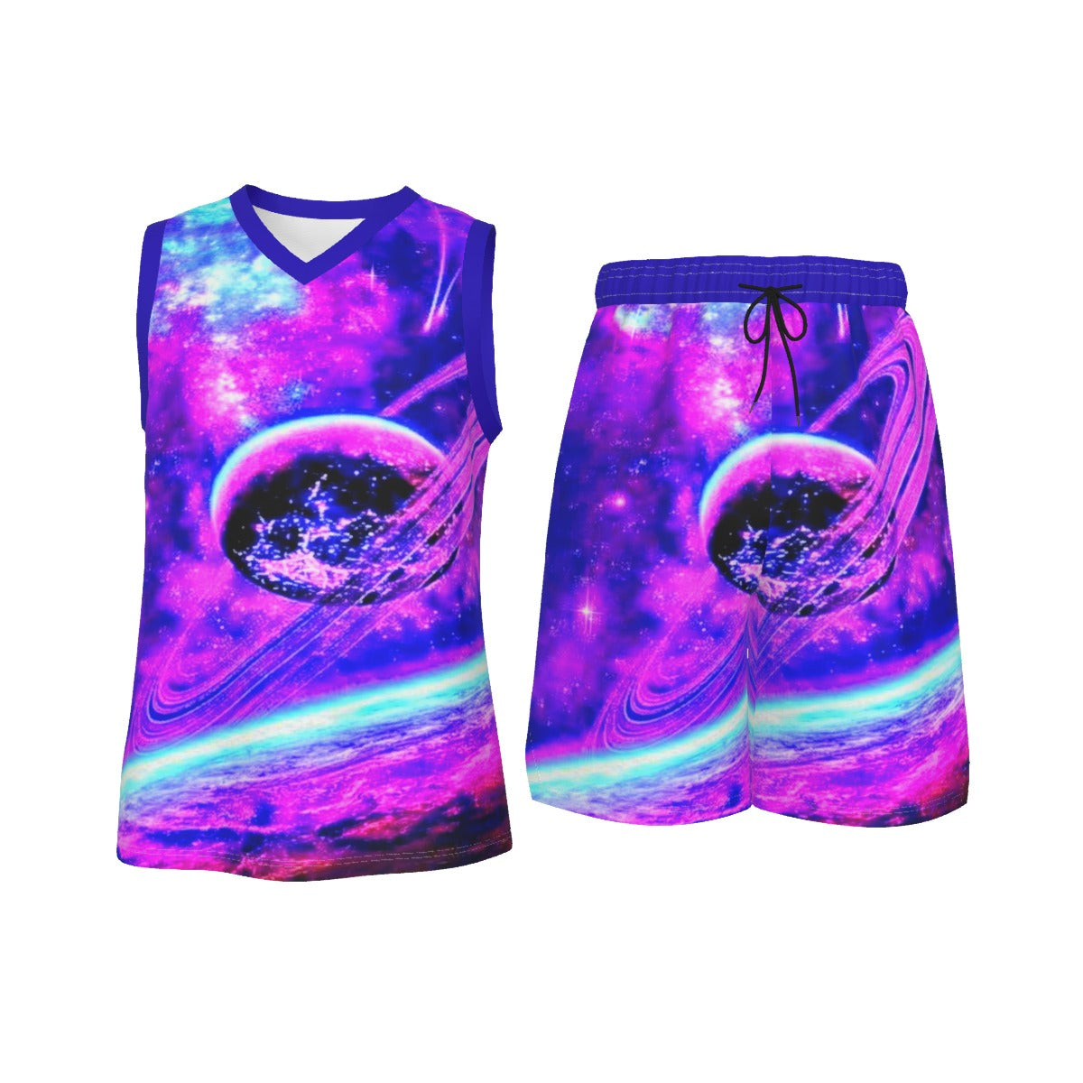 Outside Space Men's V Neck Basketball Suit