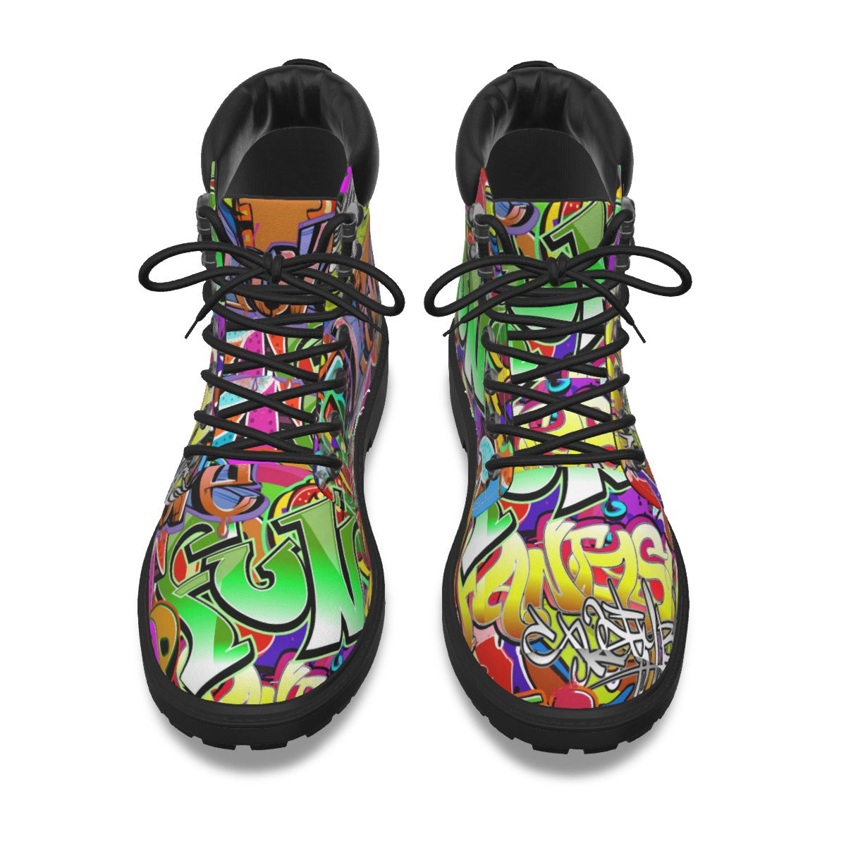 Graffiti Style Women's Short Boots