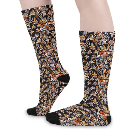 Royal Flowers Long Socks