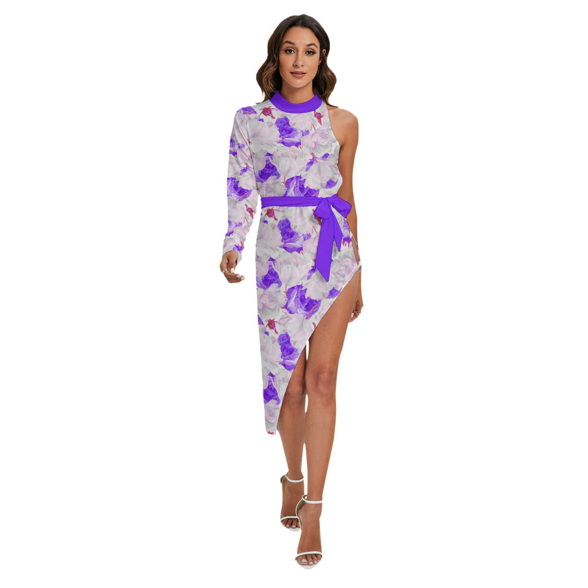 Women's Roses and Tulips Side Cutout Dress